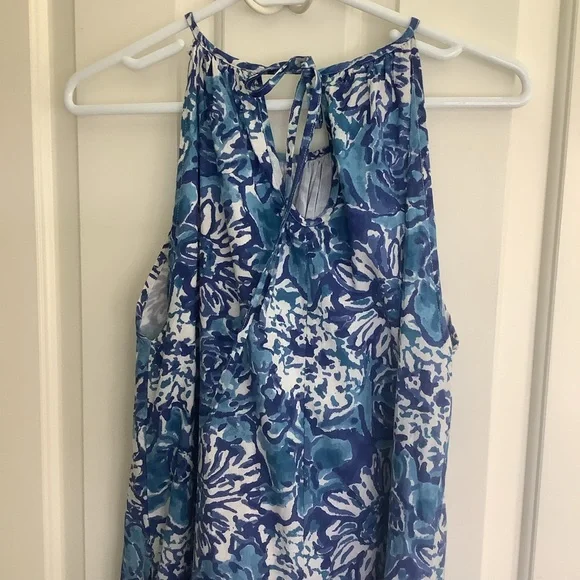 Fitzroy & Willa Blue/White Floral Print Maxi Dress Cotton Sleeveless
… - Picture 6 of 11